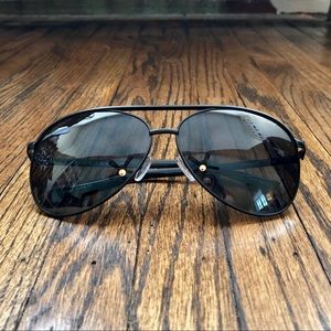 Quay High Key style black aviator sunglasses